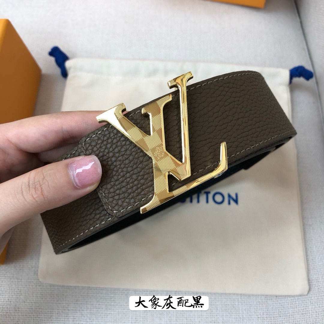 Louis Vuitton Leather Belt Cow Leather 40mm-s-l