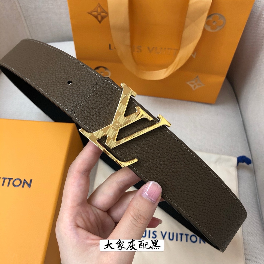 Louis Vuitton Leather Belt Cow Leather 40mm-s-l