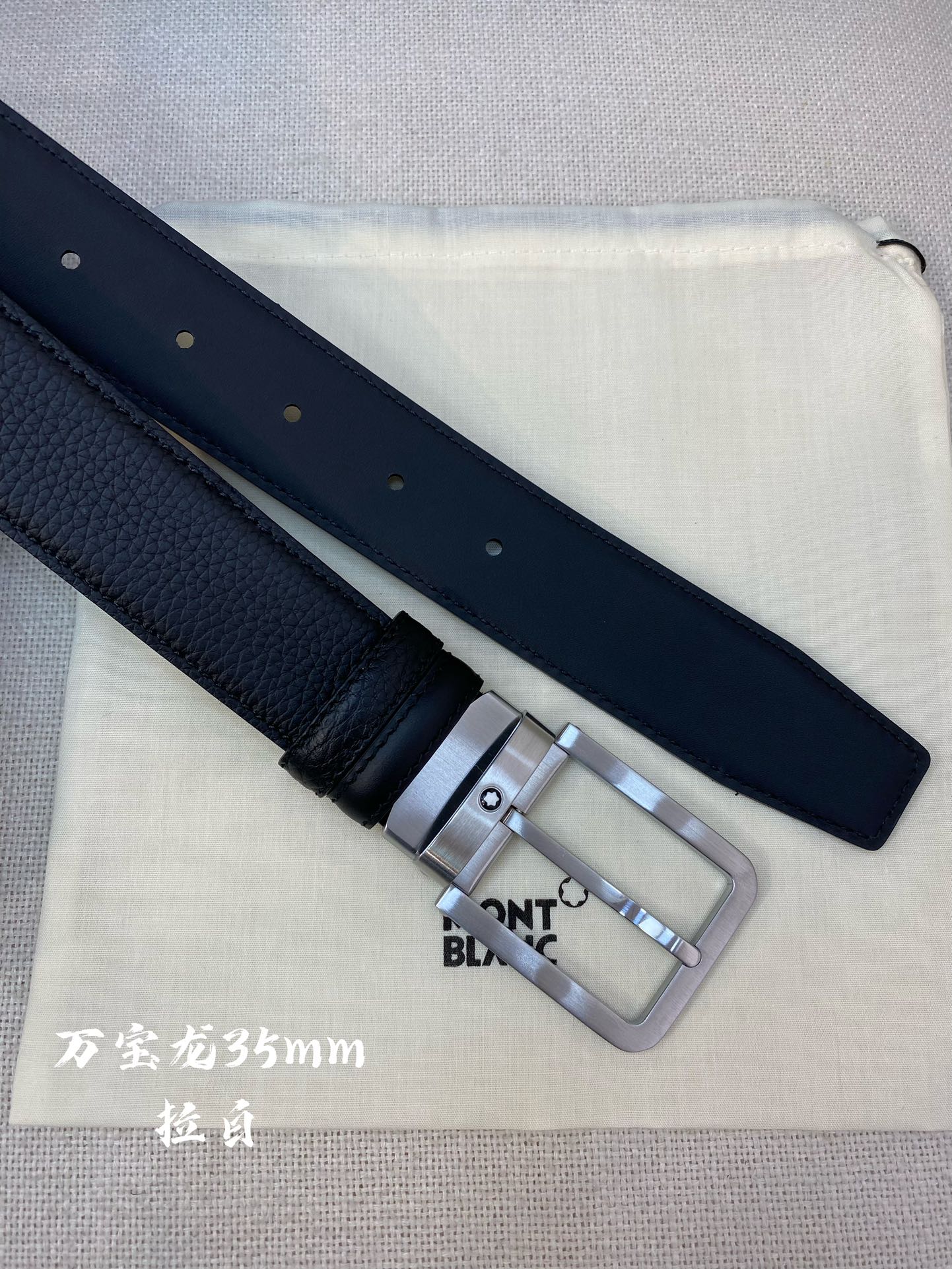 Montblanc Leather Belt Top Grain Leather M-l