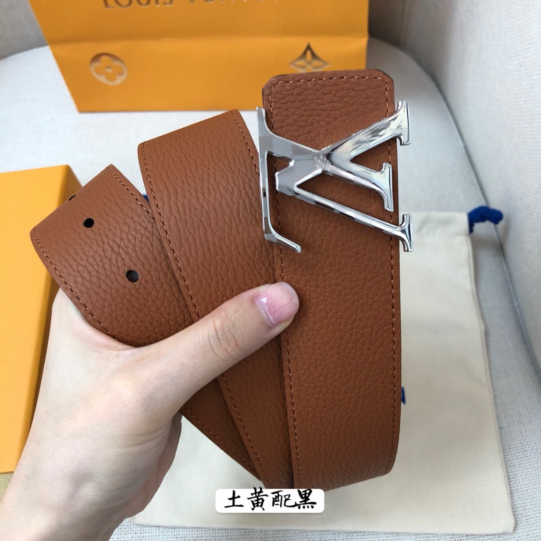 Louis Vuitton Leather Belt Cow Leather 40mm-s-l