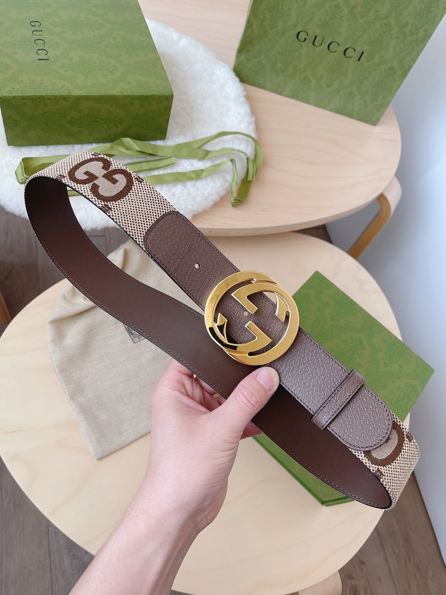 Basic Belt Canvas Brown M