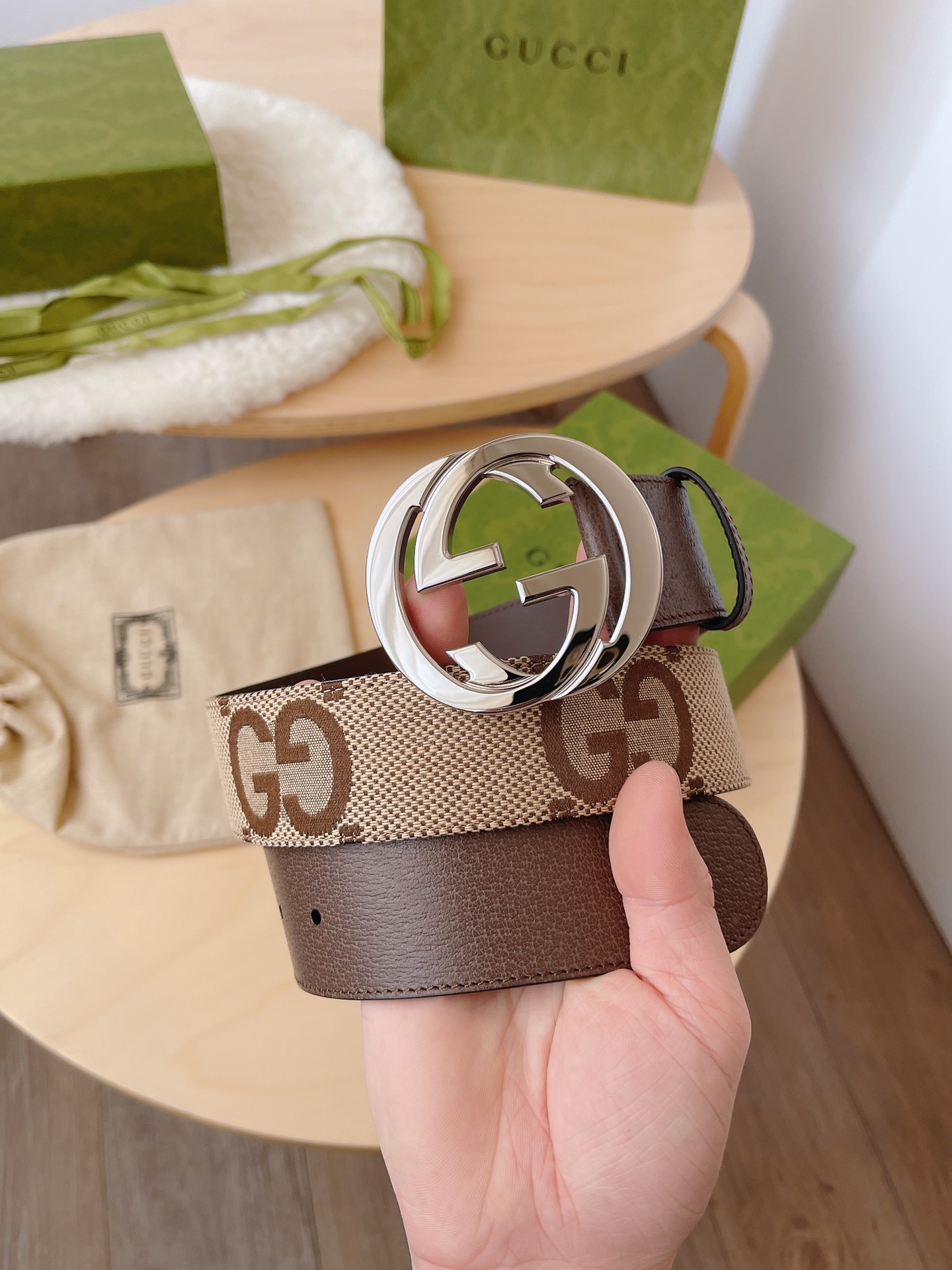 Basic Belt Canvas Brown M