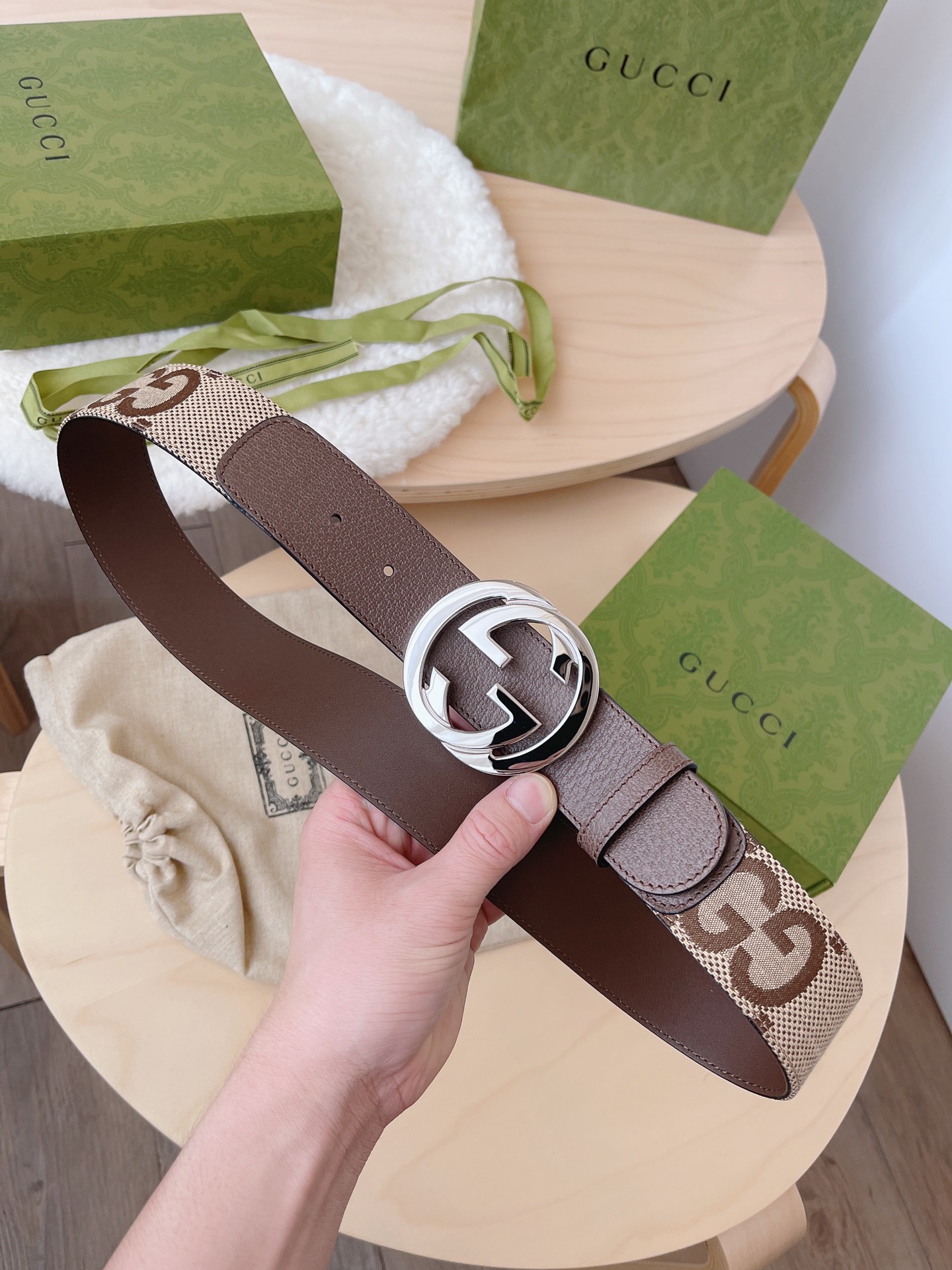 Basic Belt Canvas Brown M