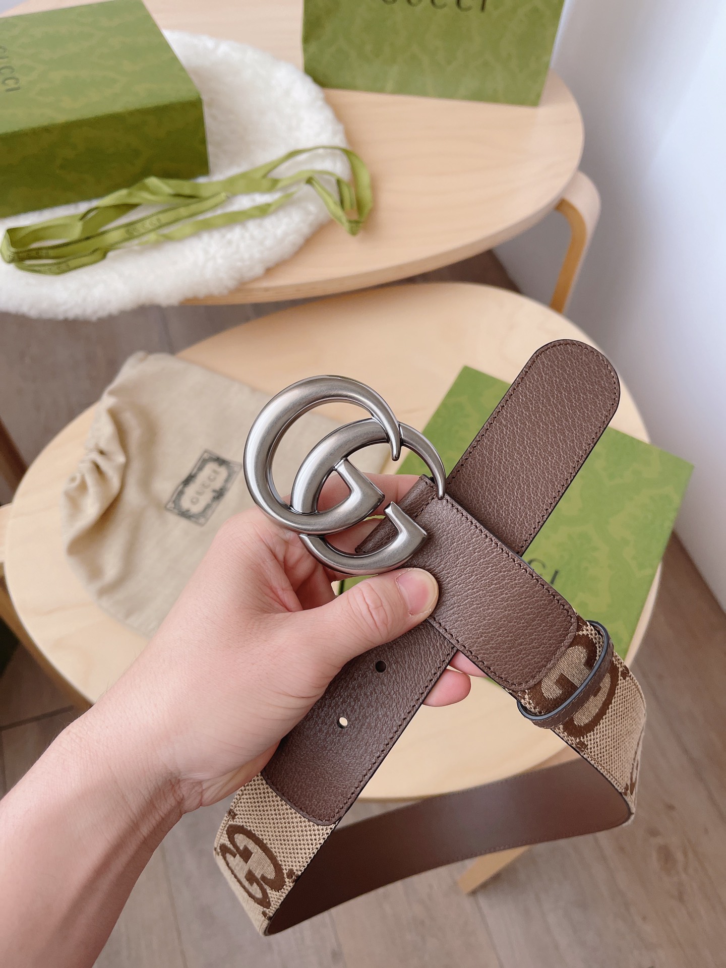 Basic Belt Canvas Brown M