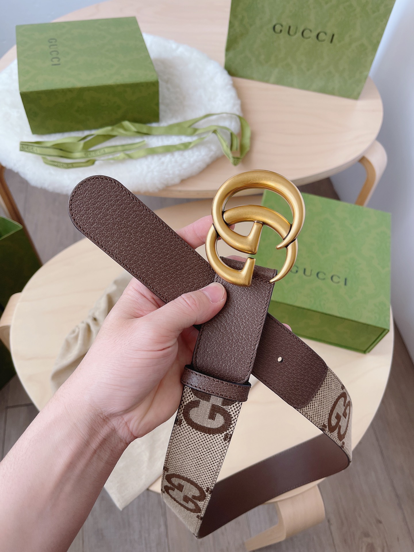 Basic Belt Canvas Brown M