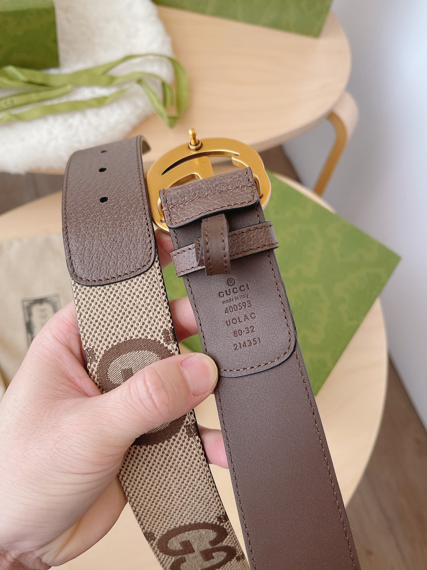 Basic Belt Canvas Brown M