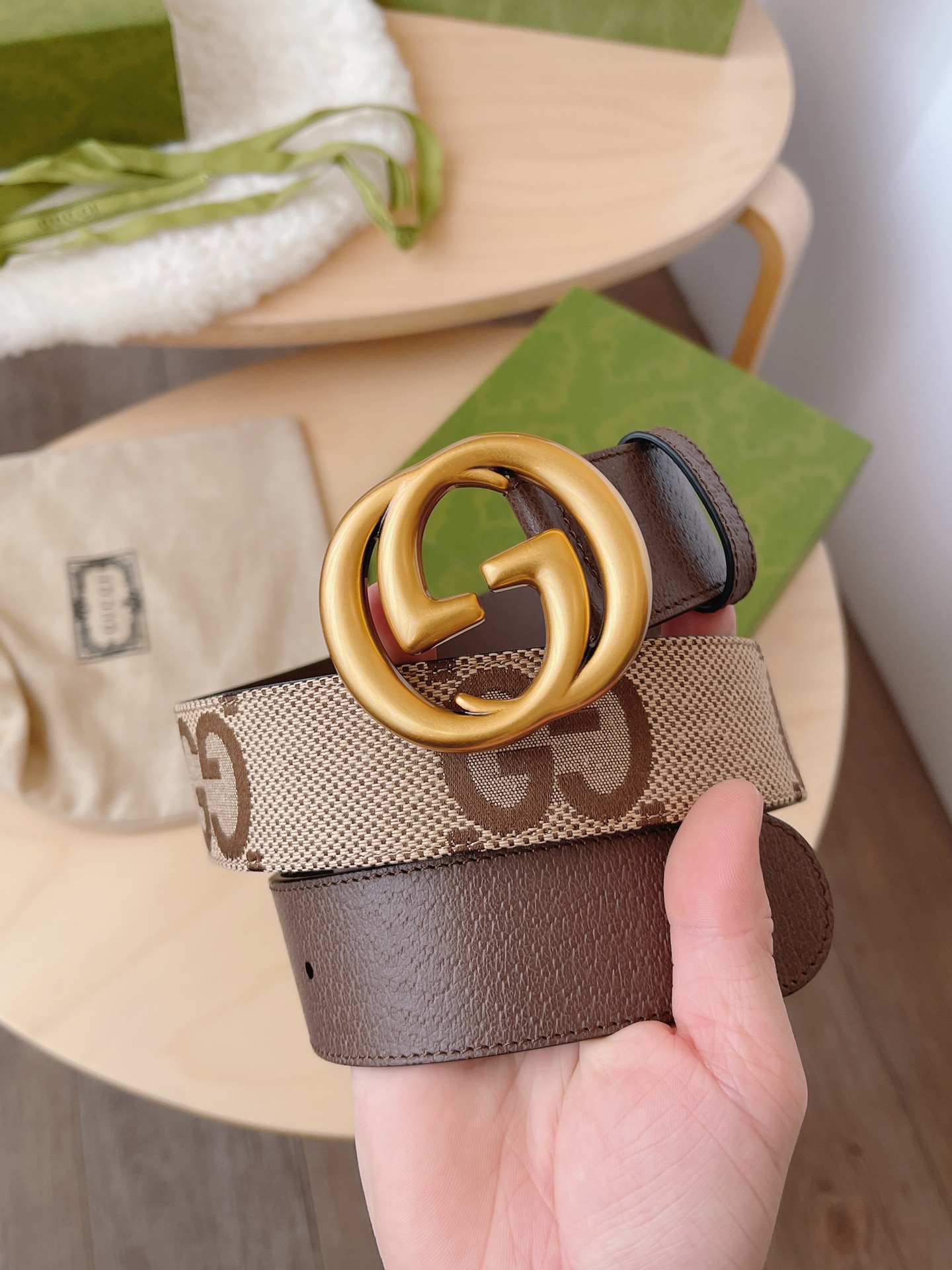 Basic Belt Canvas Brown M