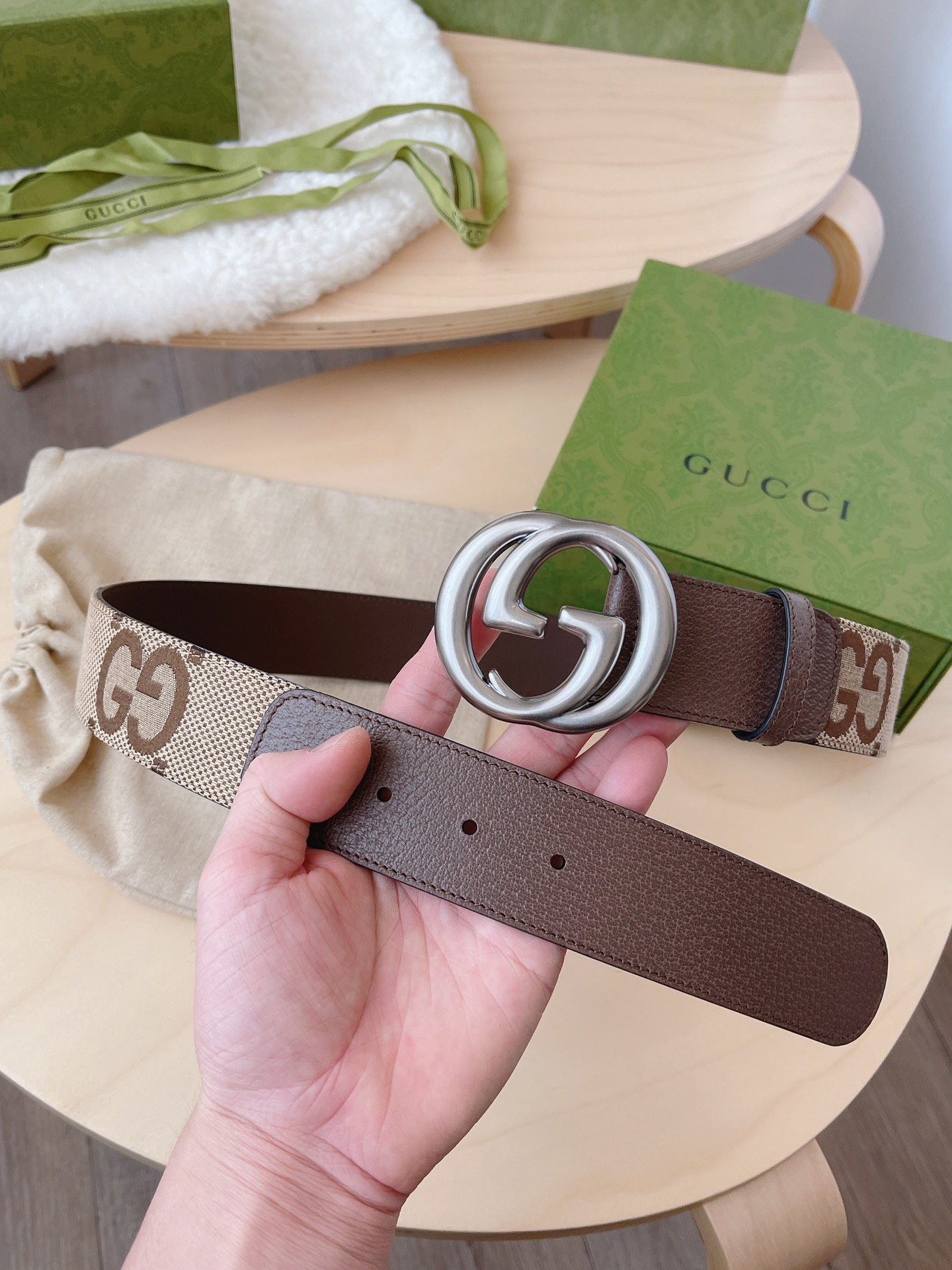 Basic Belt Canvas Brown M