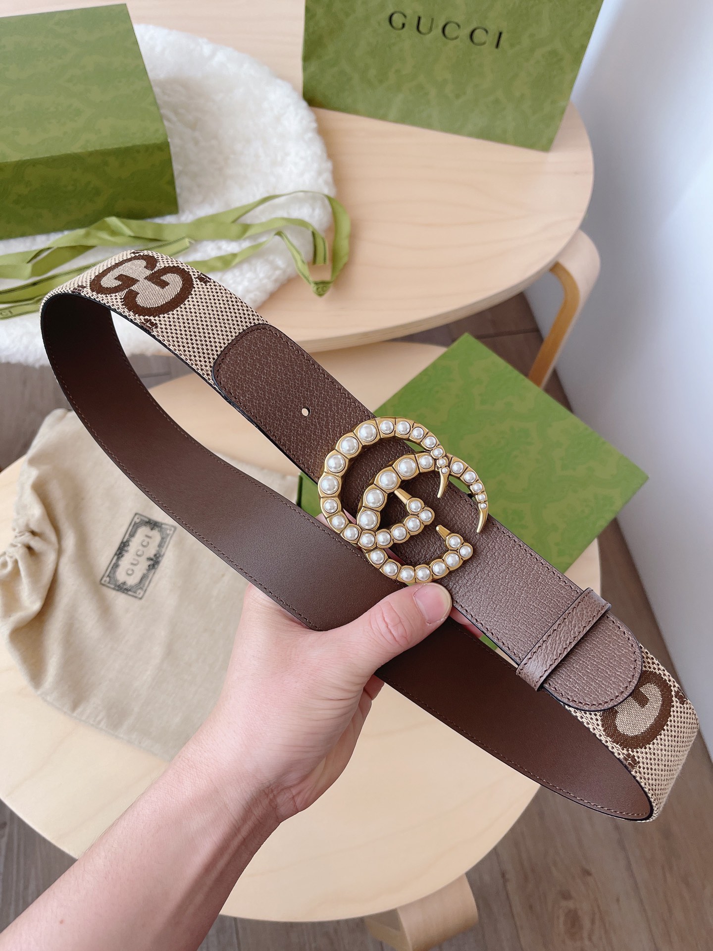 Basic Belt Canvas Brown M