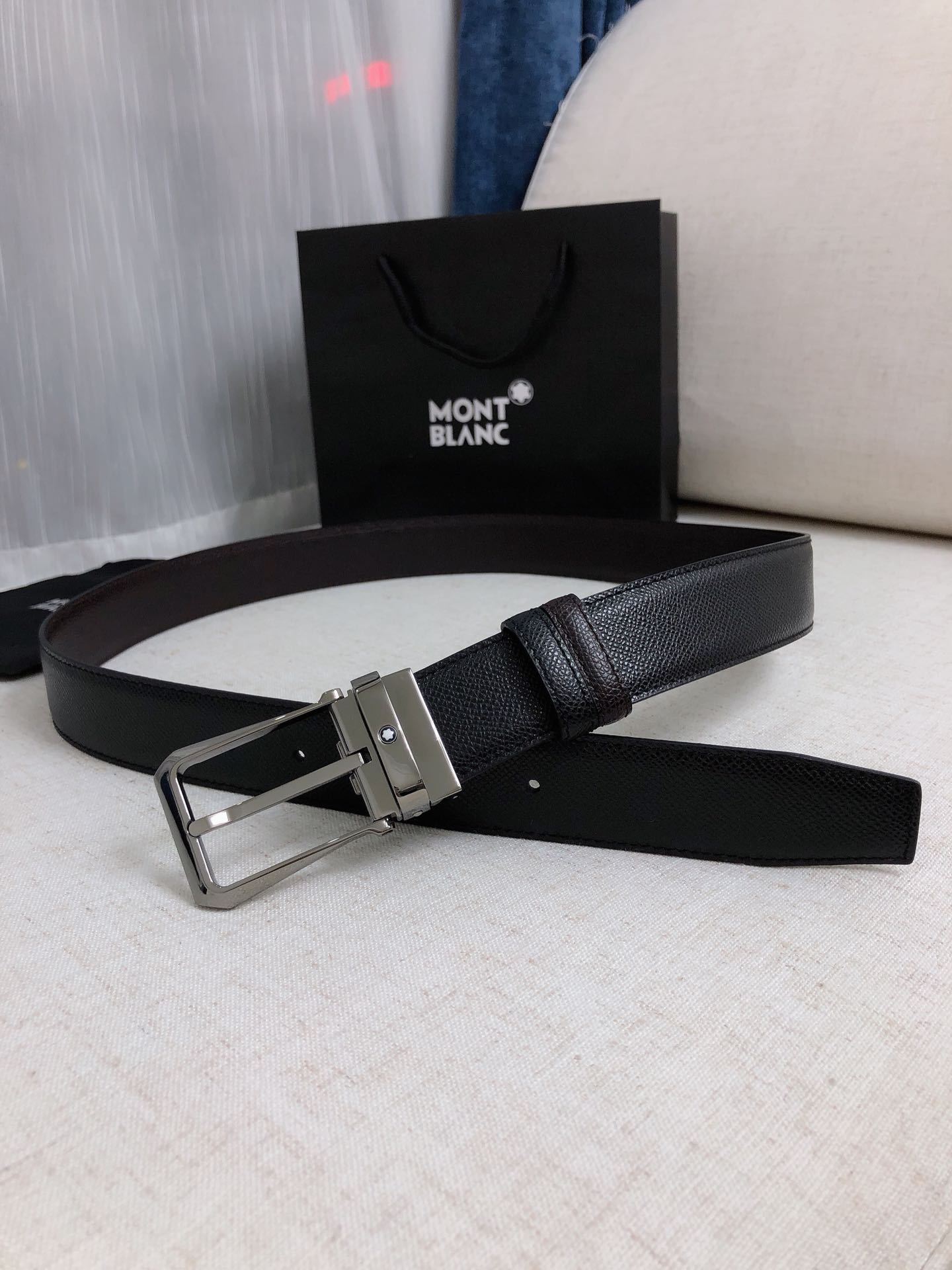 Montblanc Basic Belt Cow Leather Black M