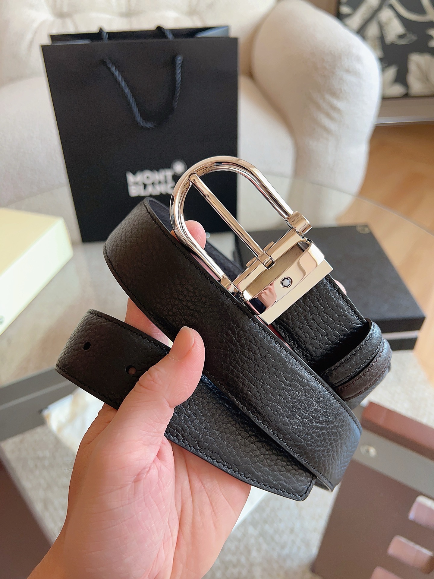 Montblanc Leather Belt 35mm
