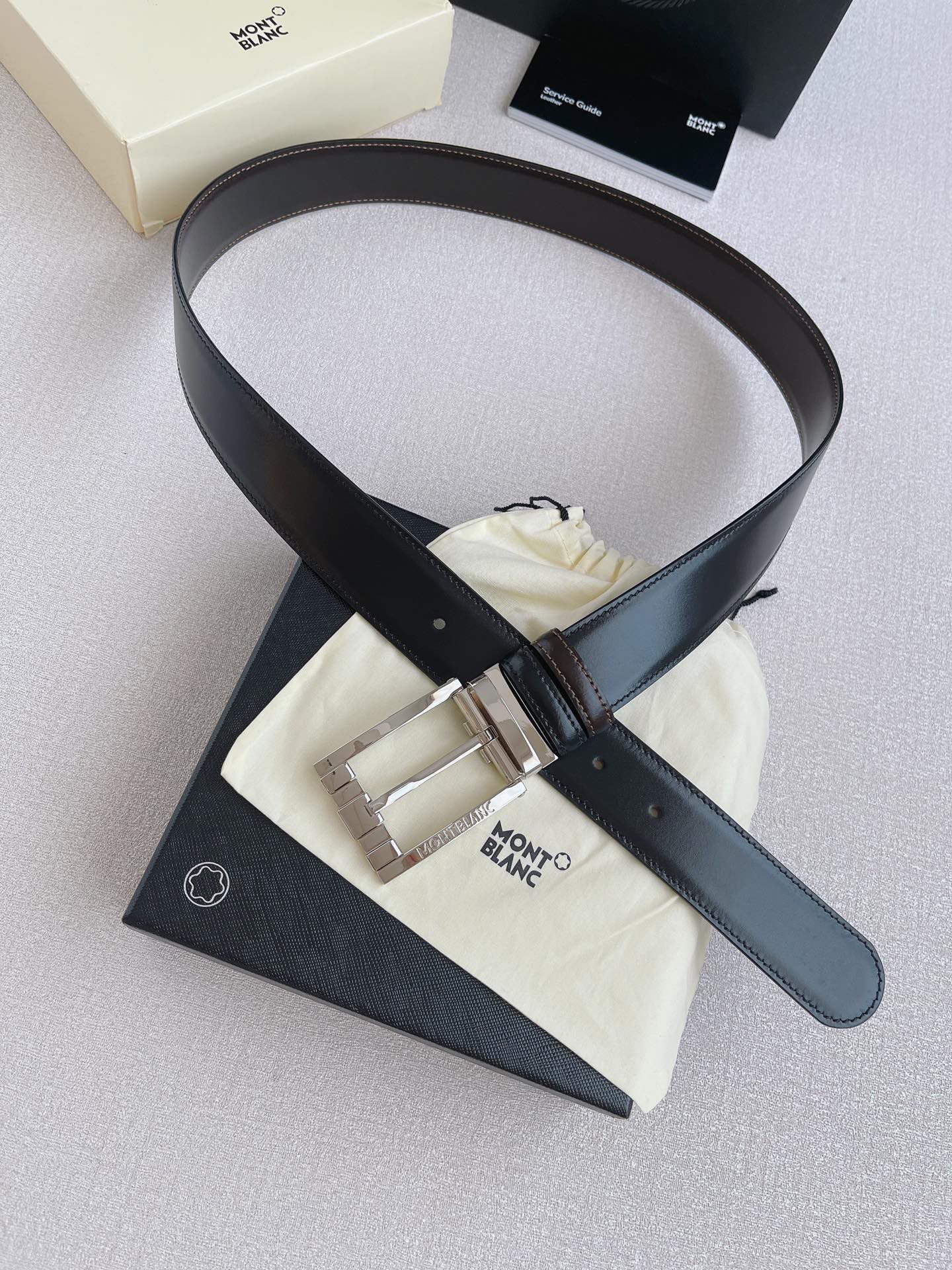 Montblanc Male Pin Buckle Belt Cow Leather M