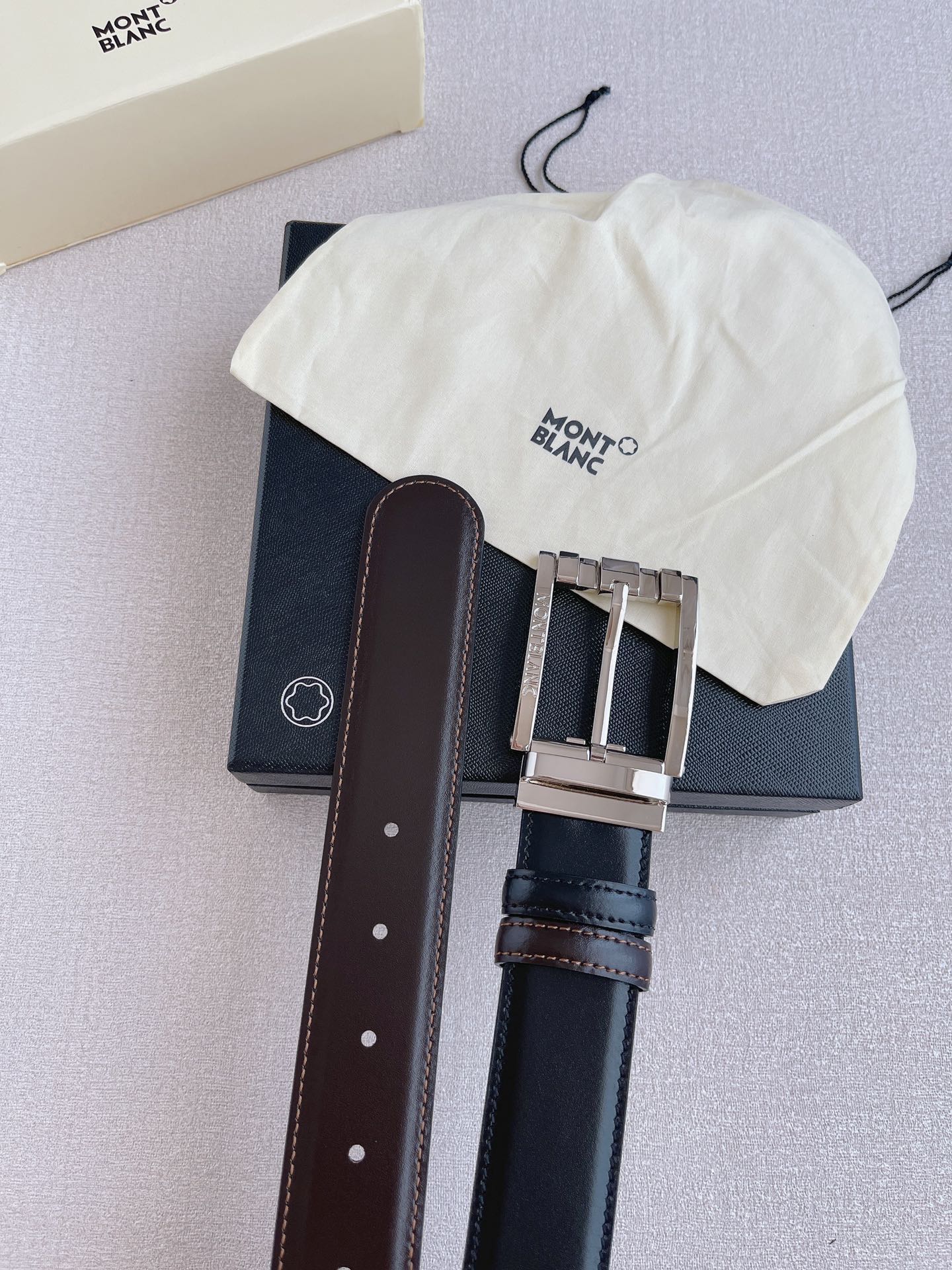 Montblanc Male Pin Buckle Belt Cow Leather M