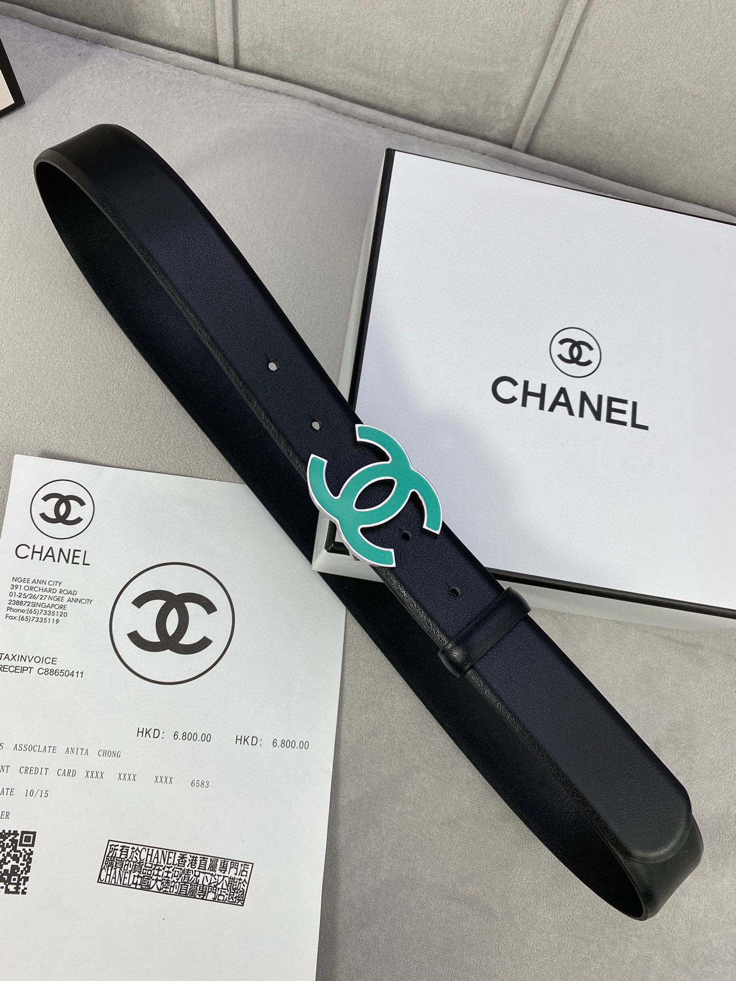 Chanel Female Basic Belt Cow Leather Silver M-l