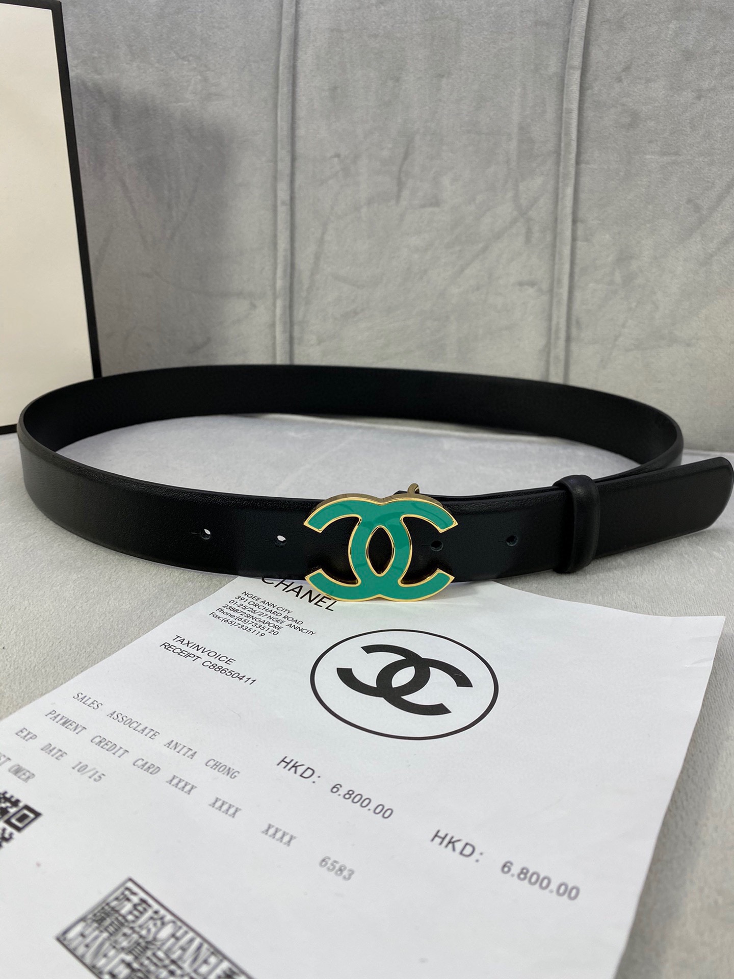 Chanel Female Basic Belt Cow Leather Silver M-l