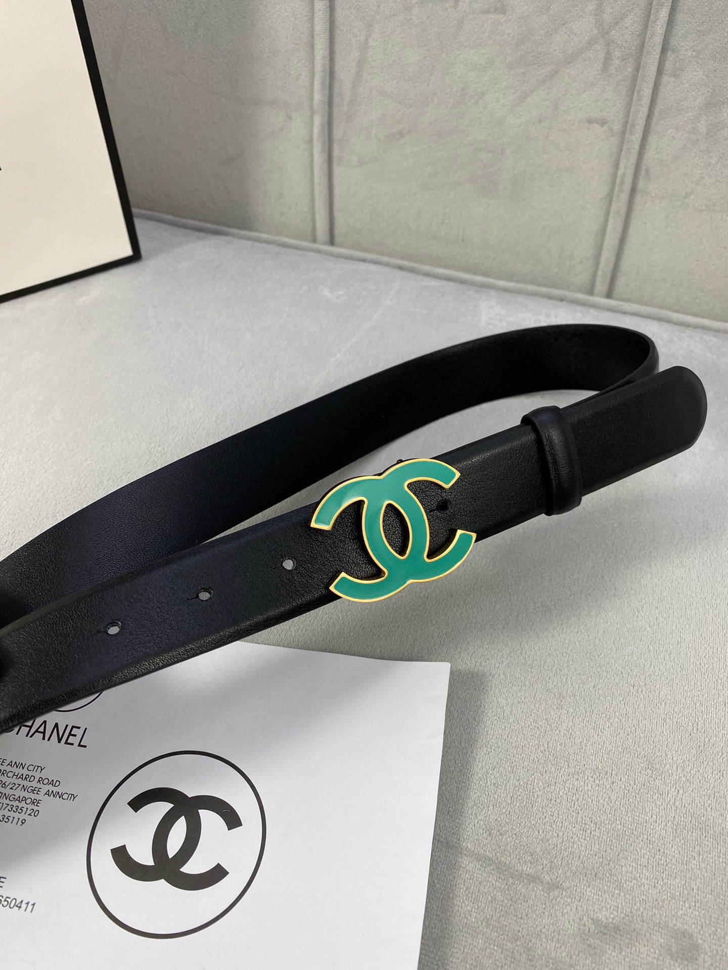 Chanel Female Basic Belt Cow Leather Silver M-l