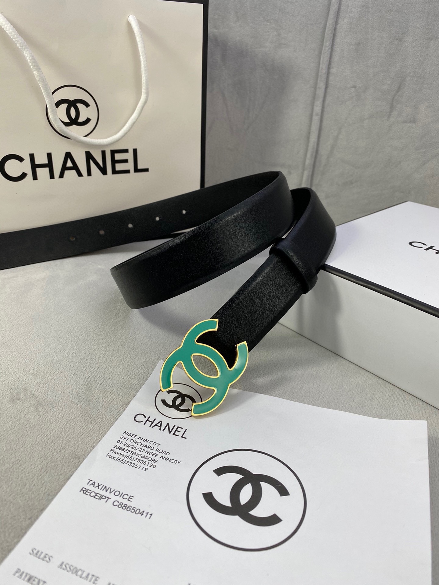 Chanel Female Basic Belt Cow Leather Silver M-l