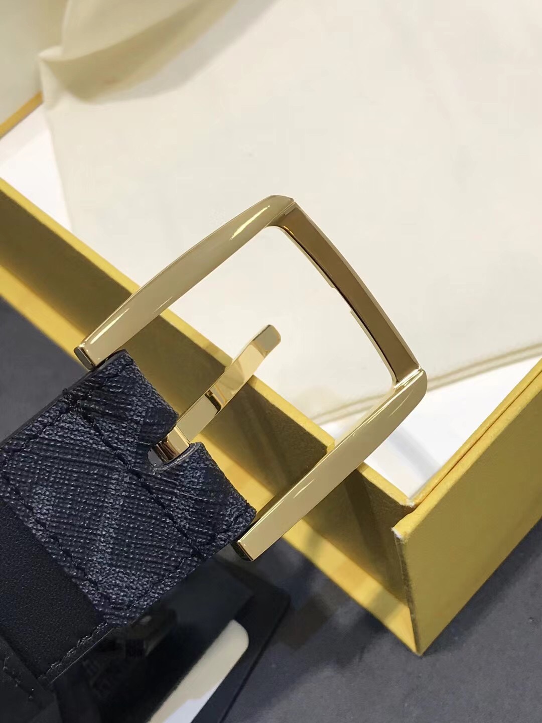 Fendi Leather Belt Cow Leather 35mm