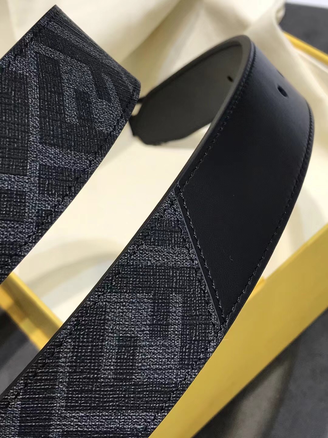 Fendi Leather Belt Cow Leather 35mm