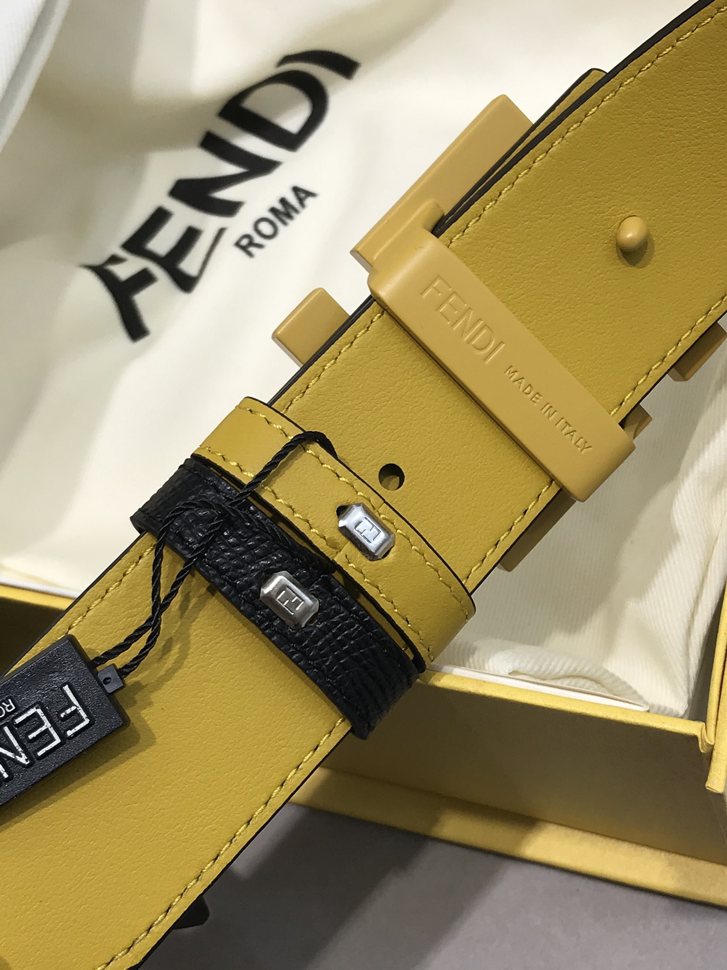 Fendi Leather Belt Cow Leather M