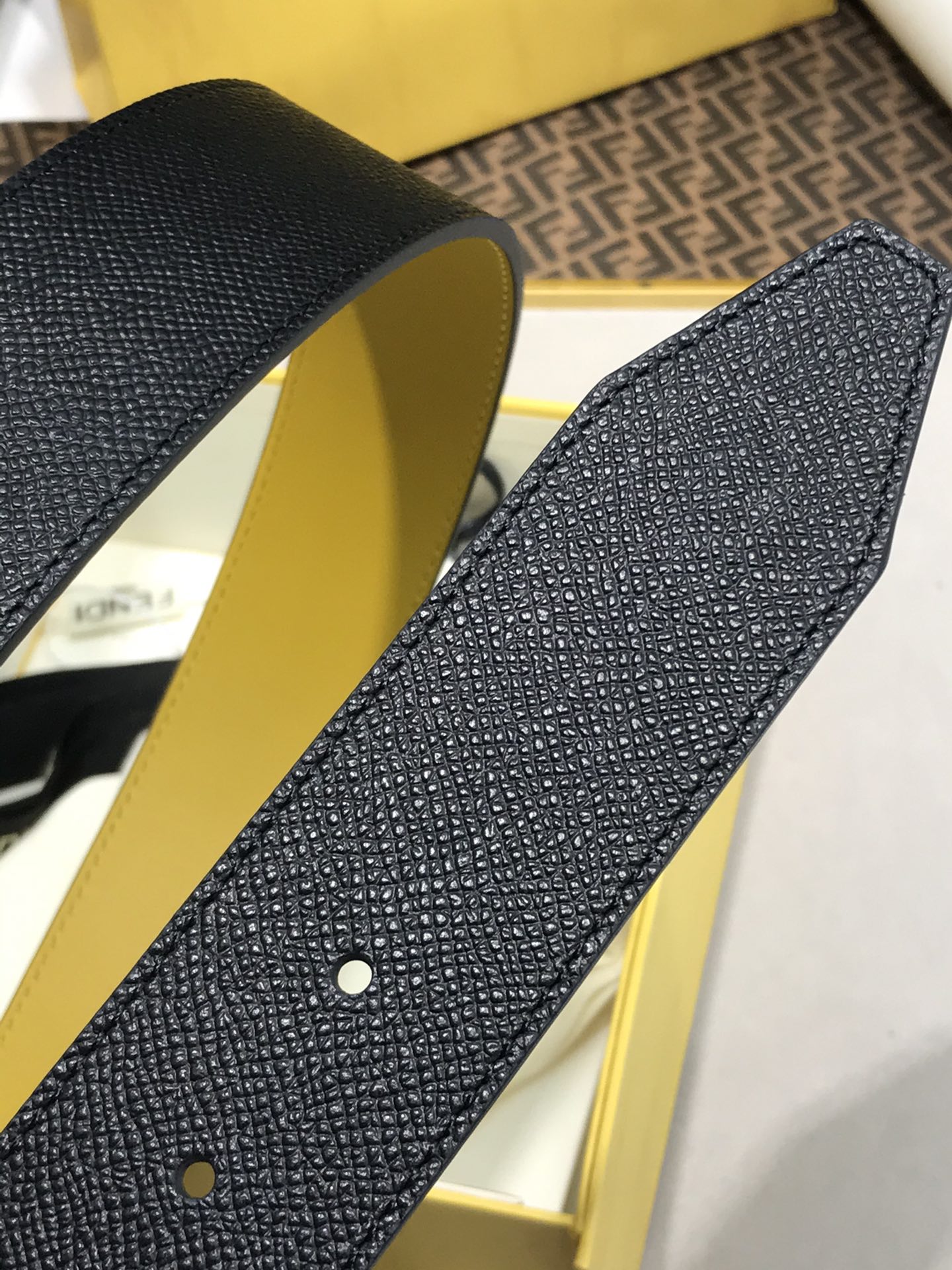 Fendi Leather Belt Cow Leather M