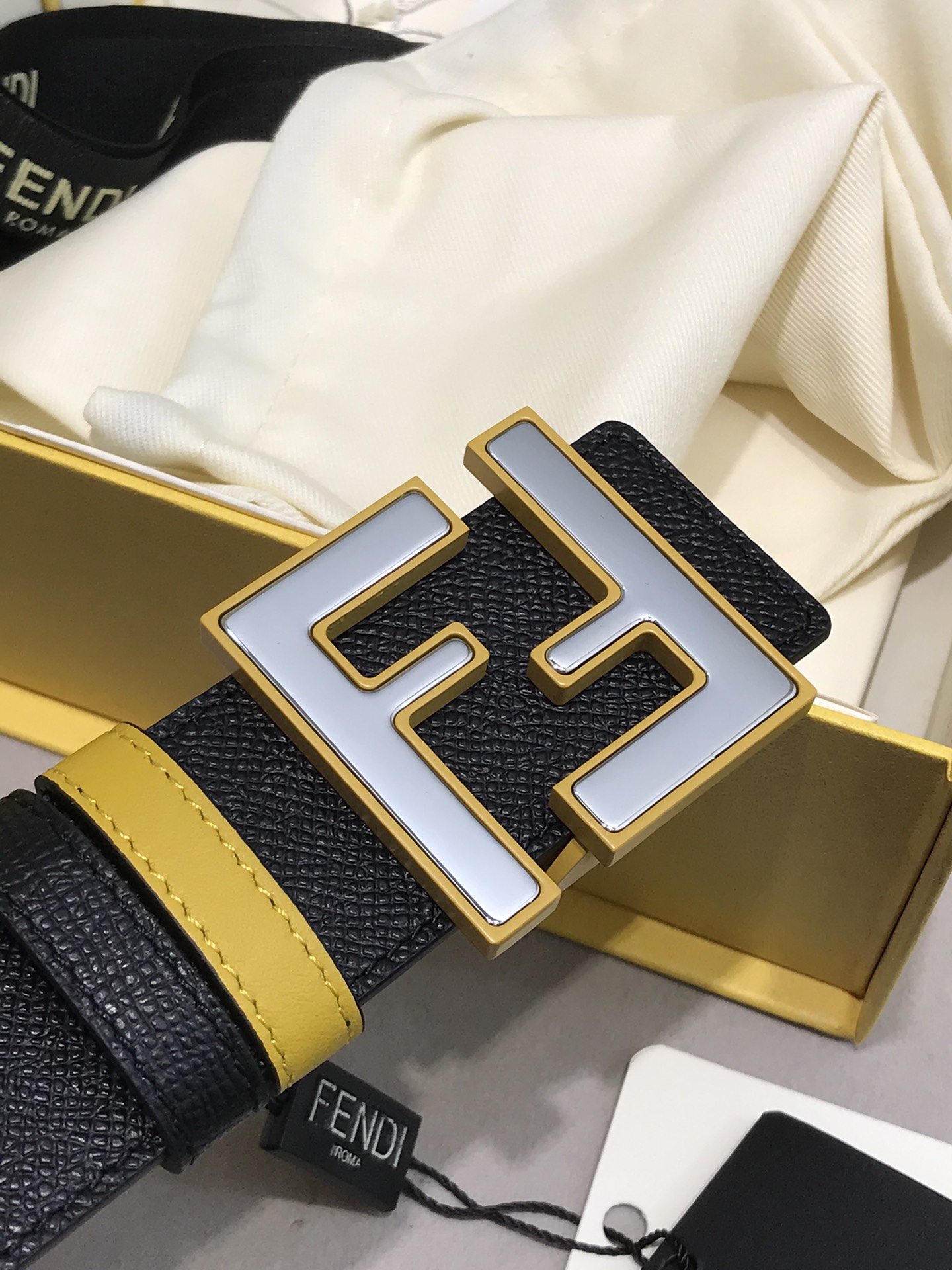 Fendi Leather Belt Cow Leather M