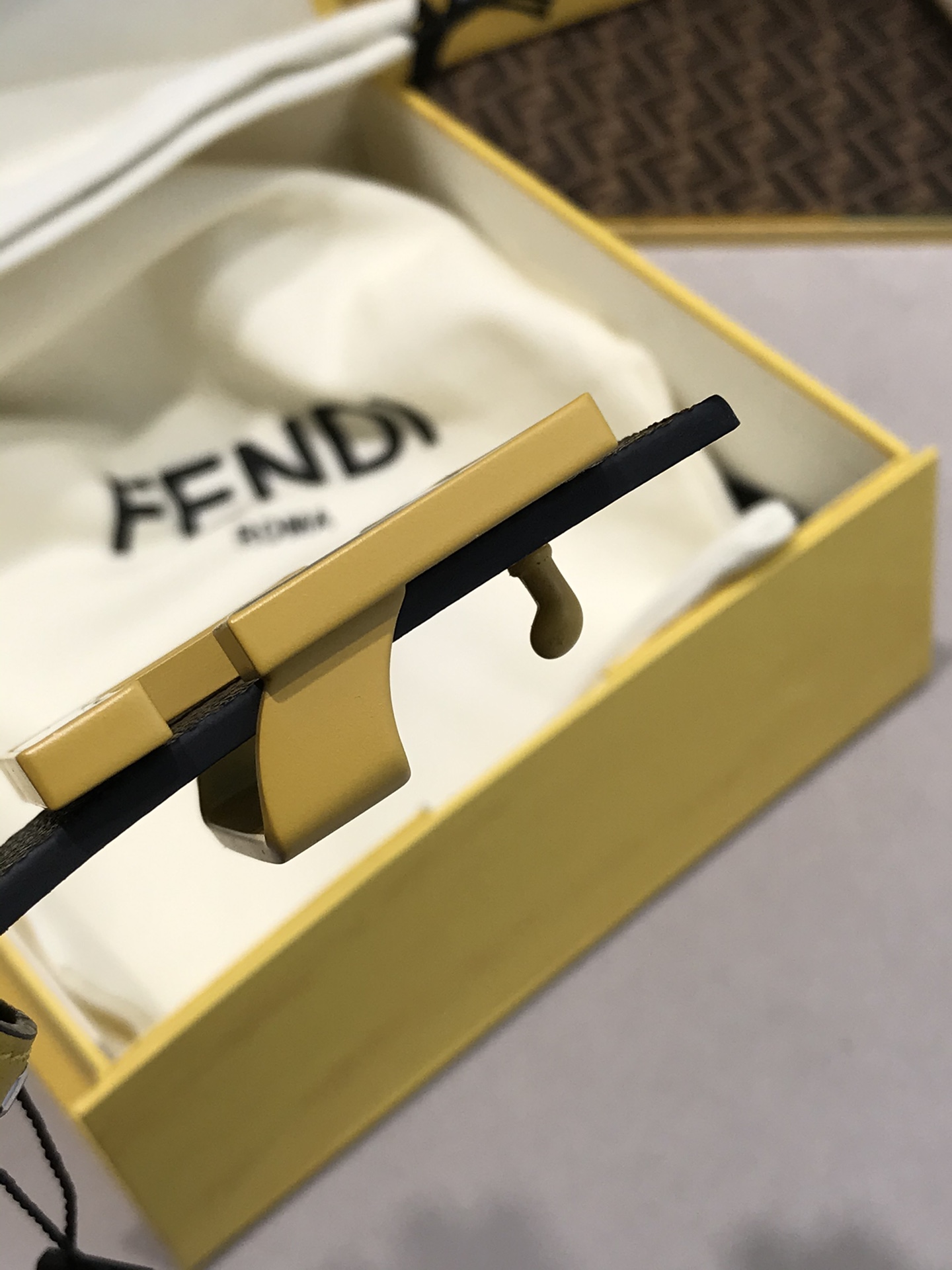 Fendi Leather Belt Cow Leather M