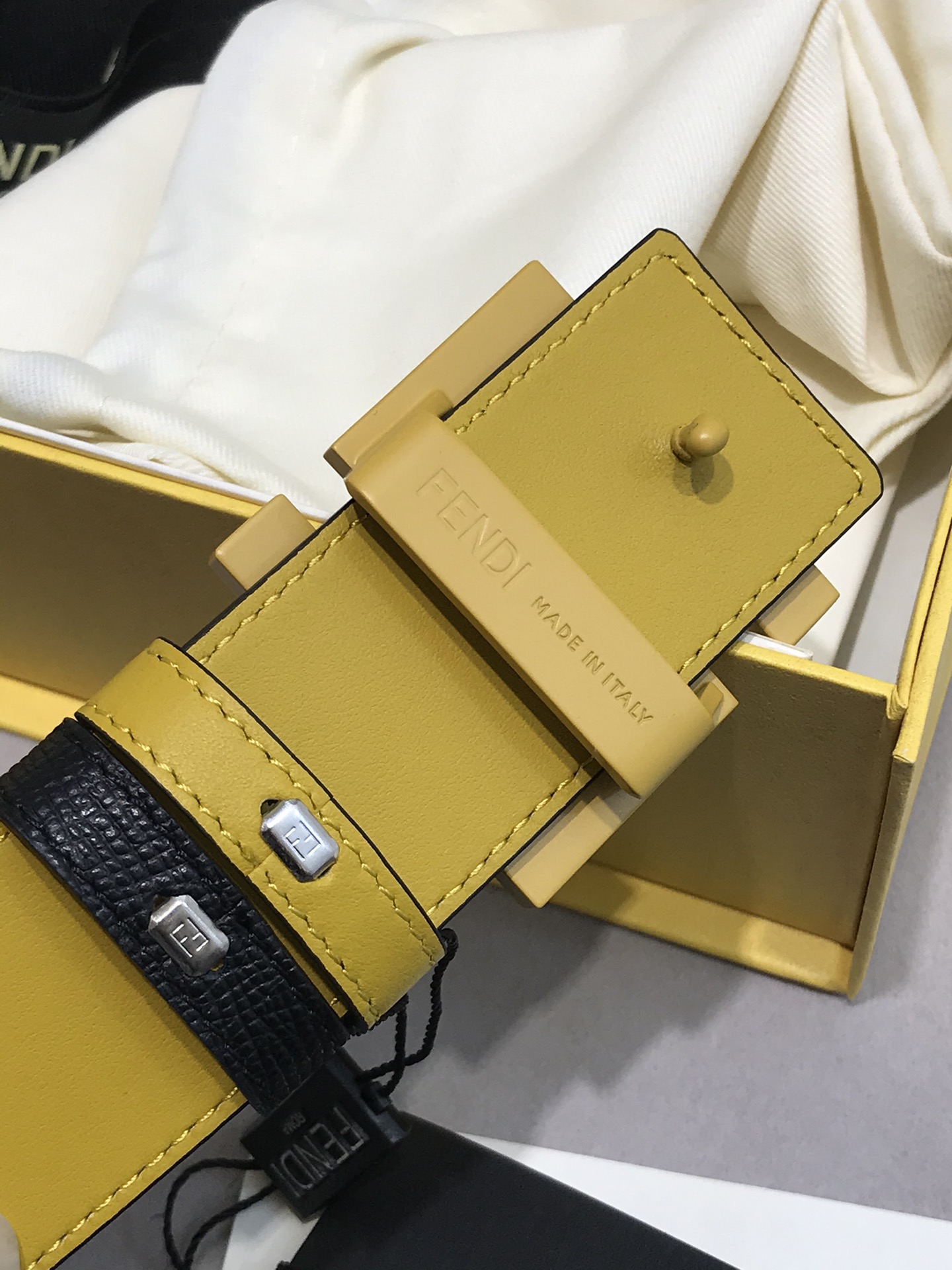 Fendi Leather Belt Cow Leather M