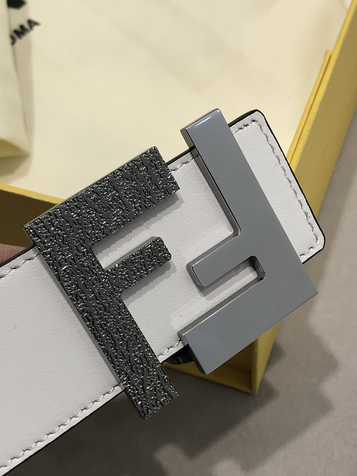 Fendi Leather Belt Cow Leather Black M