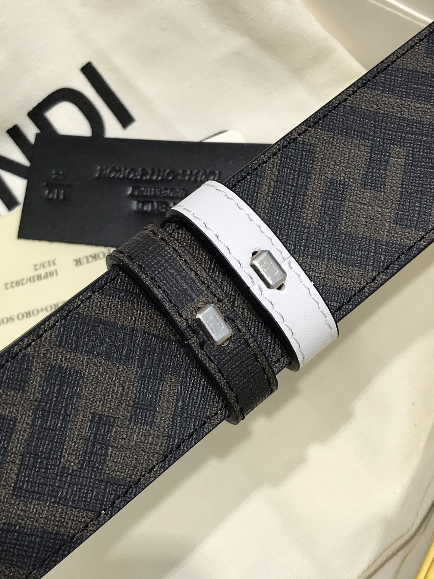 Fendi Leather Belt Cow Leather Black M