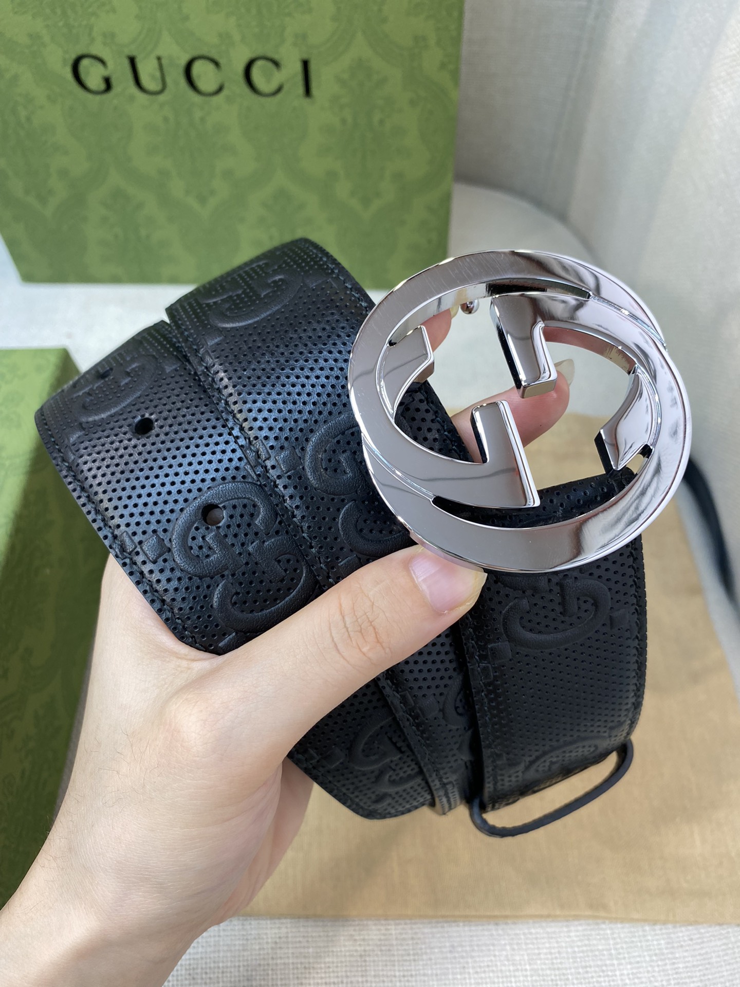 Gucci Male Basic Belt Cow Leather M-l