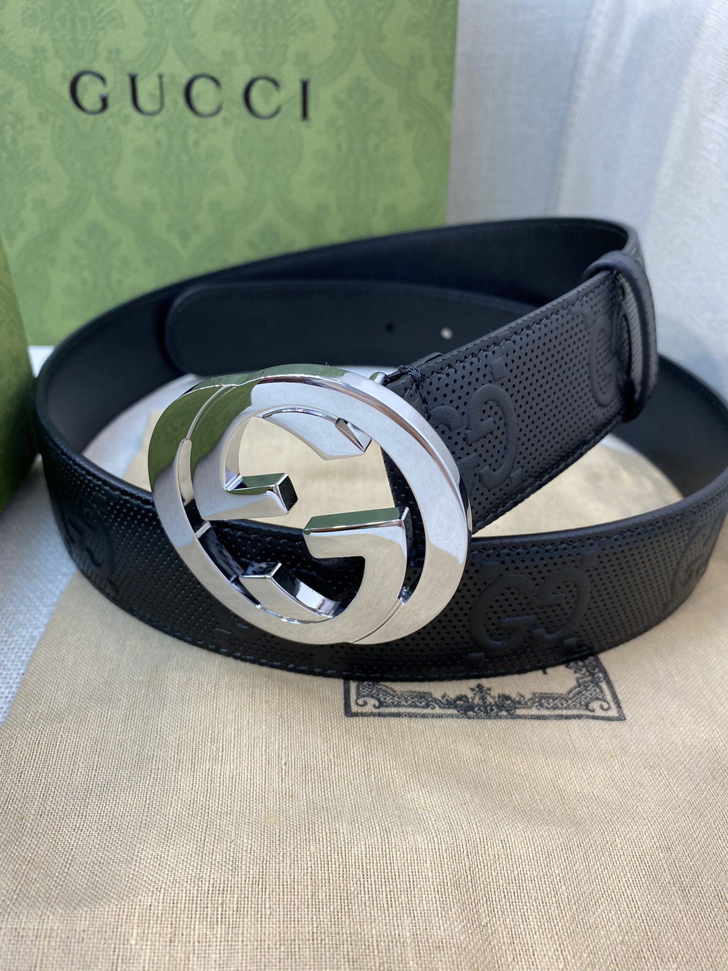 Gucci Male Basic Belt Cow Leather M-l