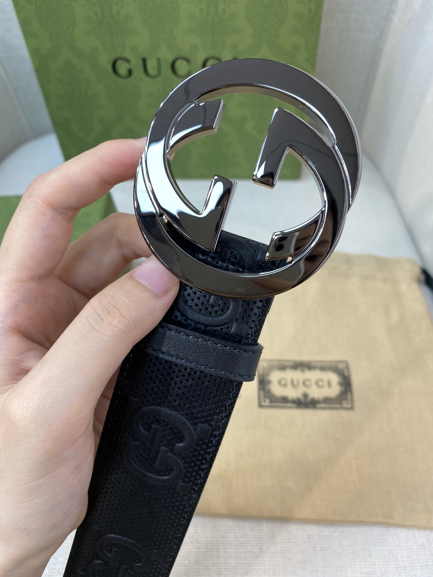 Gucci Male Basic Belt Cow Leather M-l