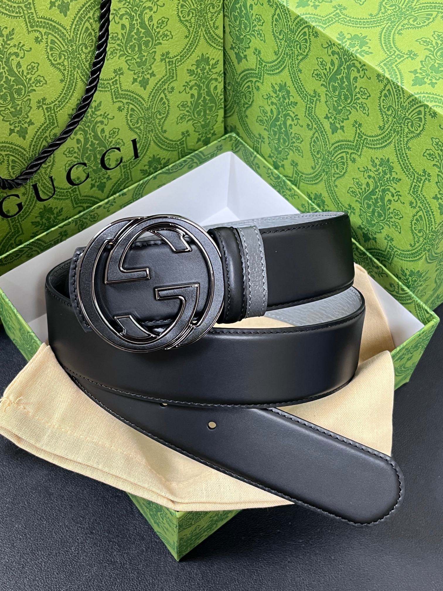 Male Basic Belt Cow Leather Black