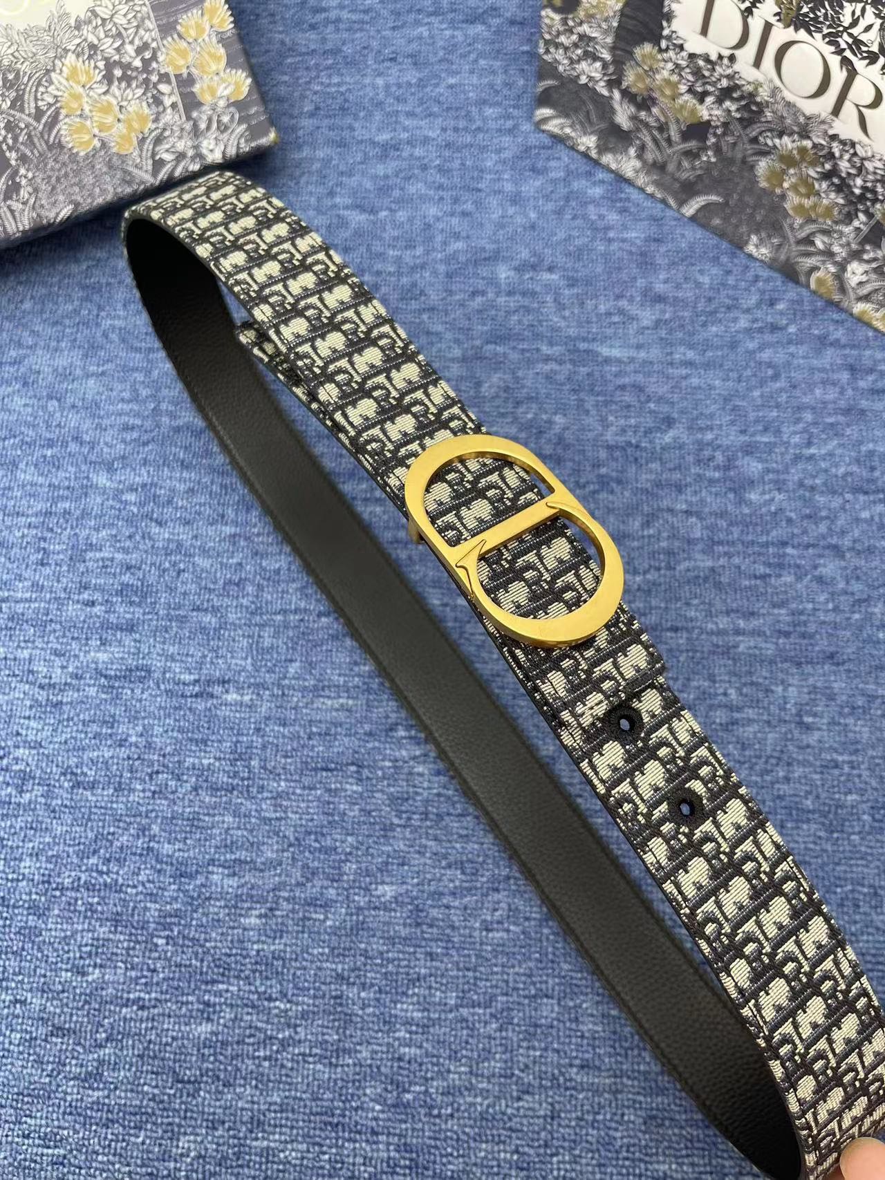 Dior Basic Belt Black Adjustable L