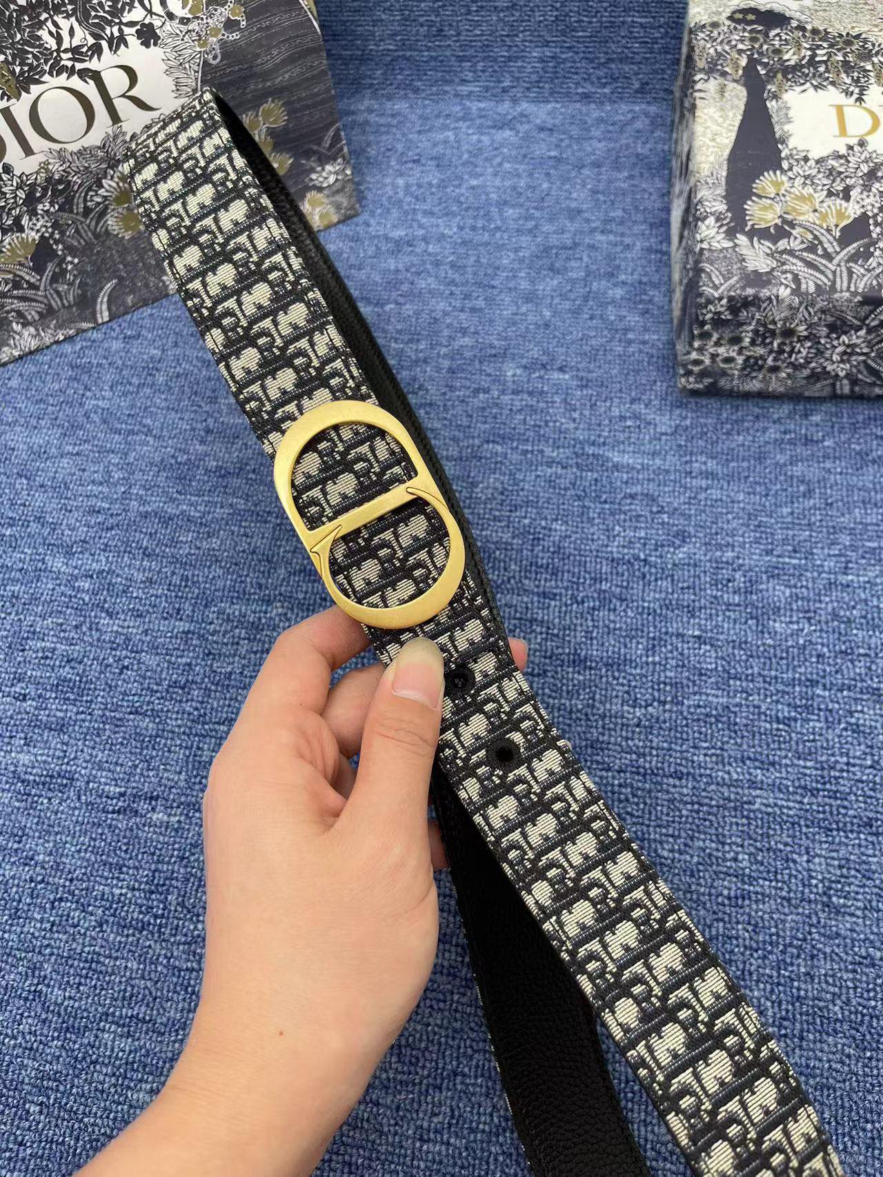 Dior Basic Belt Black Adjustable L