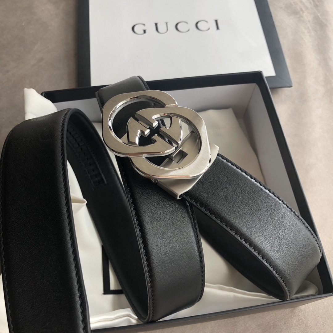 Gucci Male Leather Belt Top Grain Leather M