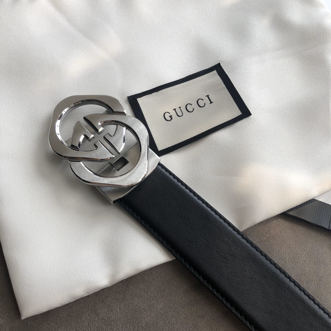 Gucci Male Leather Belt Top Grain Leather M