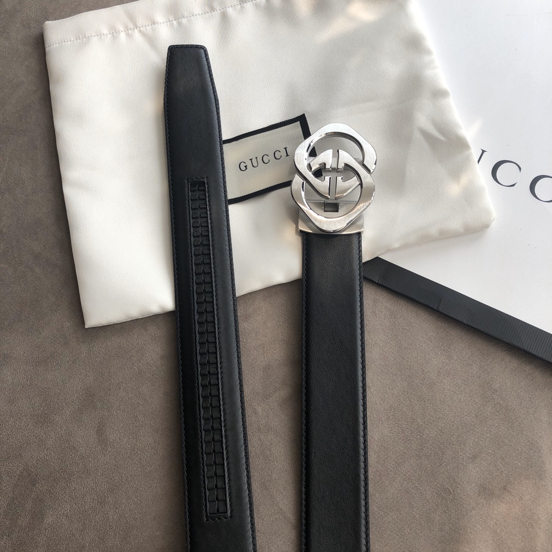 Gucci Male Leather Belt Top Grain Leather M