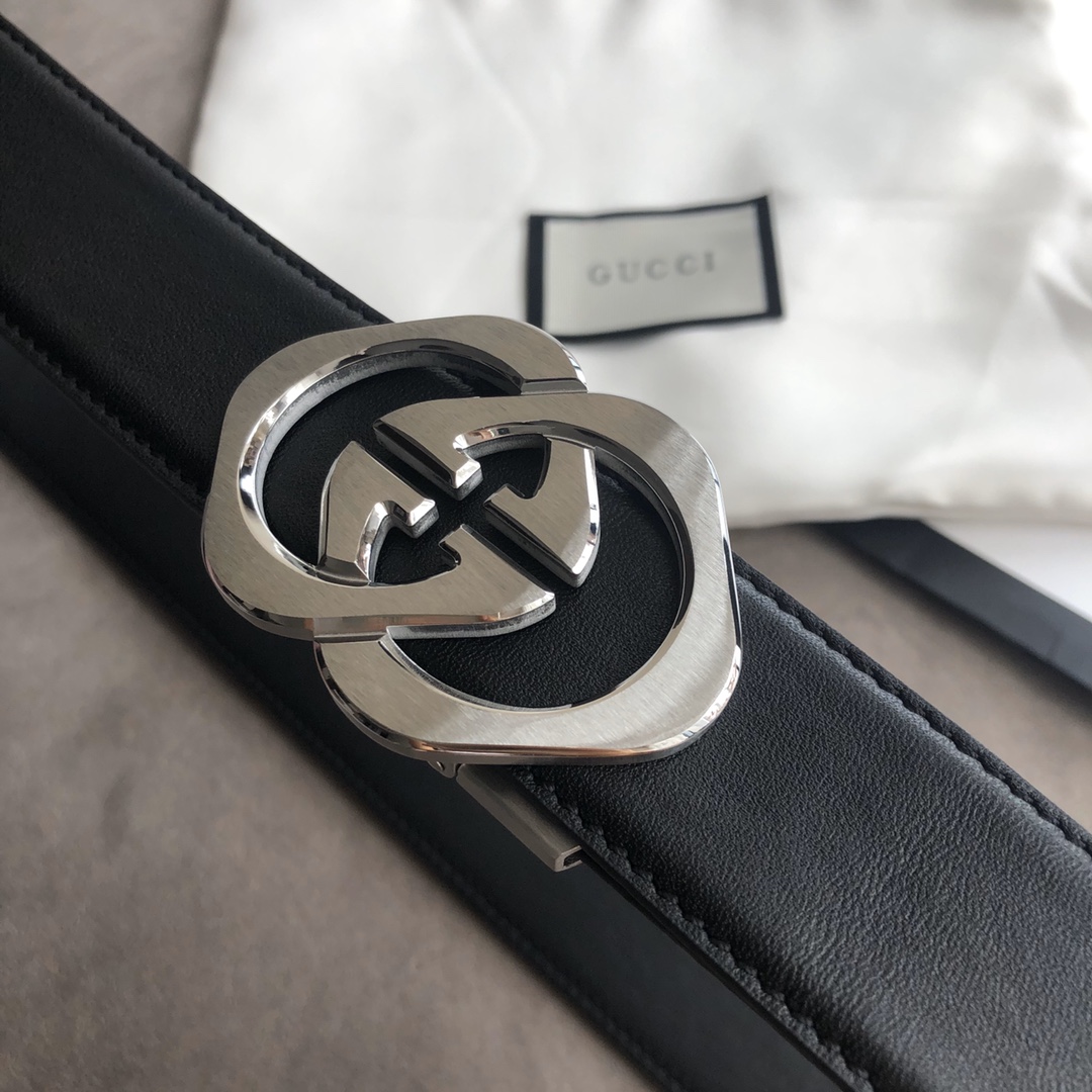 Gucci Male Leather Belt Top Grain Leather M