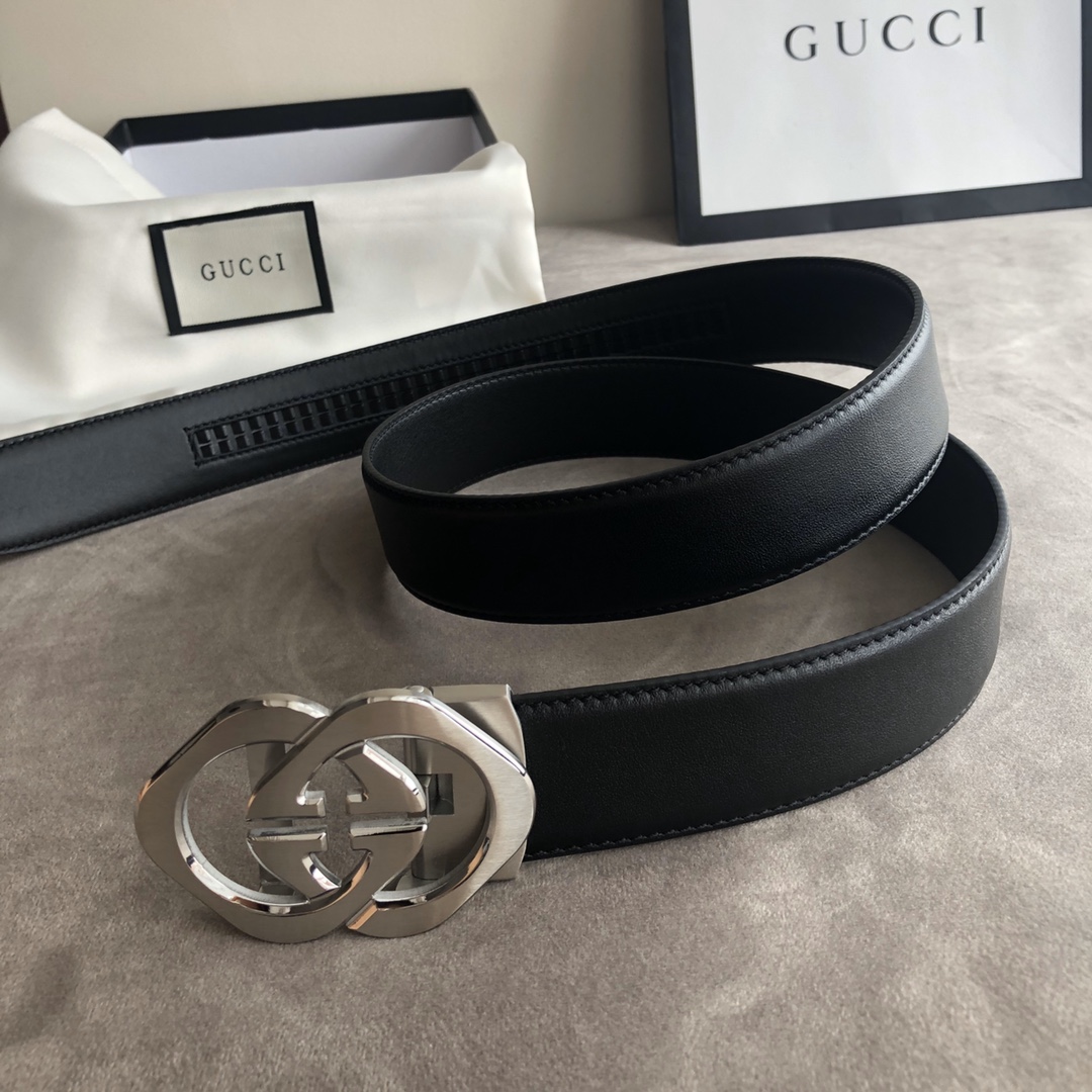 Gucci Male Leather Belt Top Grain Leather M