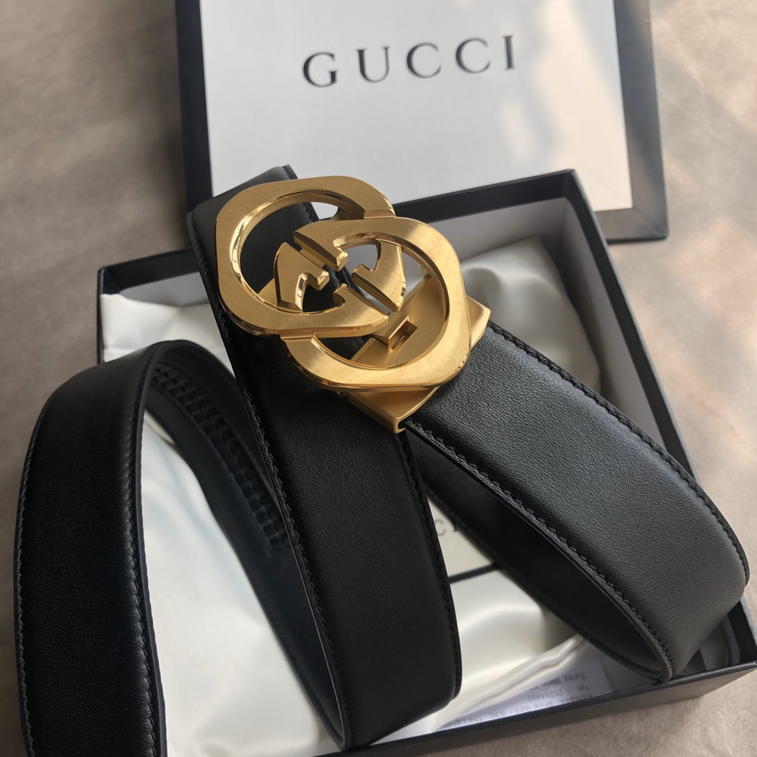 Gucci Male Leather Belt Top Grain Leather M