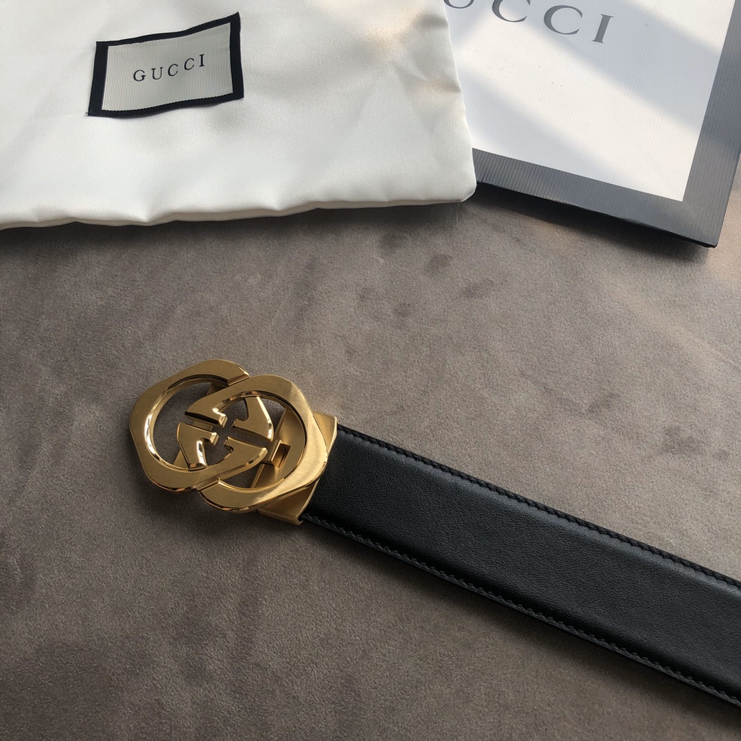 Gucci Male Leather Belt Top Grain Leather M