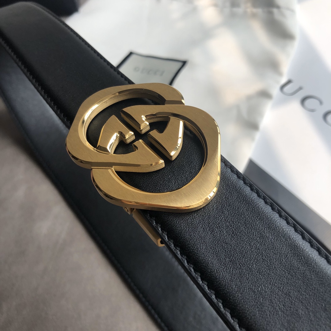 Gucci Male Leather Belt Top Grain Leather M