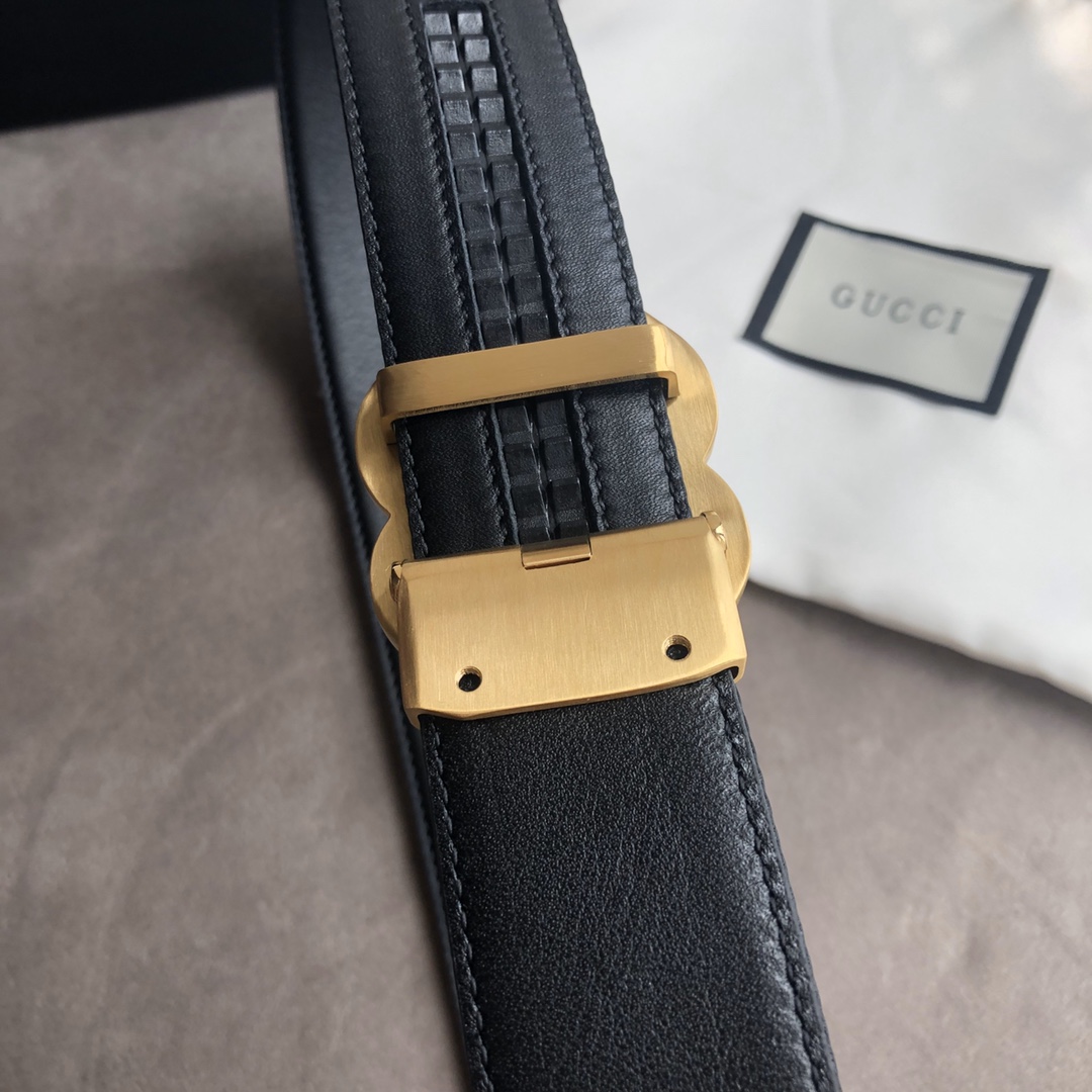 Gucci Male Leather Belt Top Grain Leather M