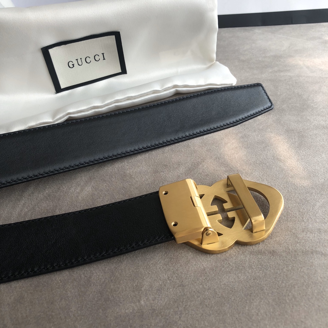 Gucci Male Leather Belt Top Grain Leather M