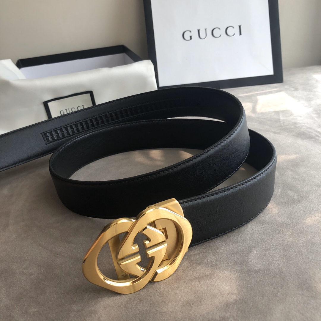 Gucci Male Leather Belt Top Grain Leather M