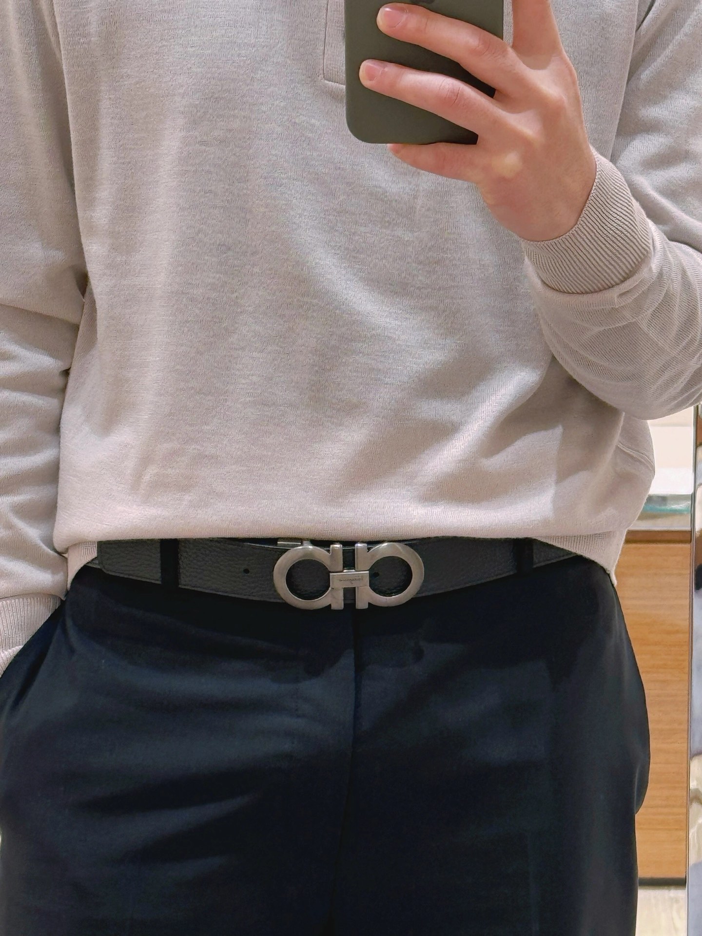 Salvatore Ferragamo Male Leather Belt S-m-l