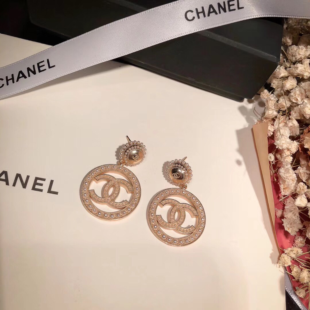 Chanel Earrings Silver L