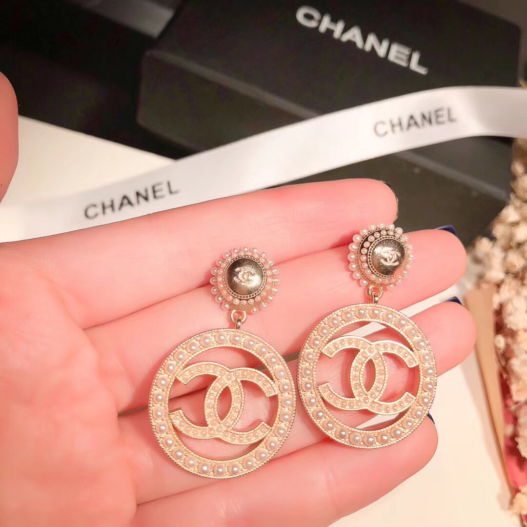Chanel Earrings Silver L